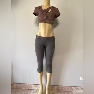 Adidas Stella McCartney Purple Activewear Top & Leggings Sz M